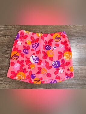 St. Vincent Bright Pink Floral Mini Skirt - Strapless Summer Style